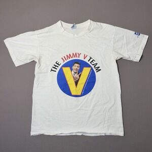 VTG 90s Jim Valvano NCAA NC State Coach Jimmy V Team ESPN 1993 T-Shirt L